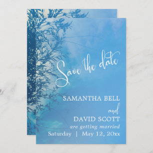Weeping Willow Ethereal Dreamy Sky Save the Date Einladung