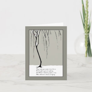 Weeping Willow Sympathy Card Karte