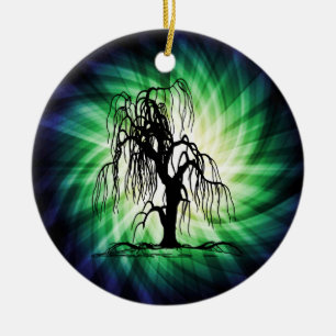 Weeping Willow Tree Keramik Ornament