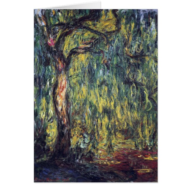 Weeping Willow von Claude Monet, Vintage Kunst (Vorne)