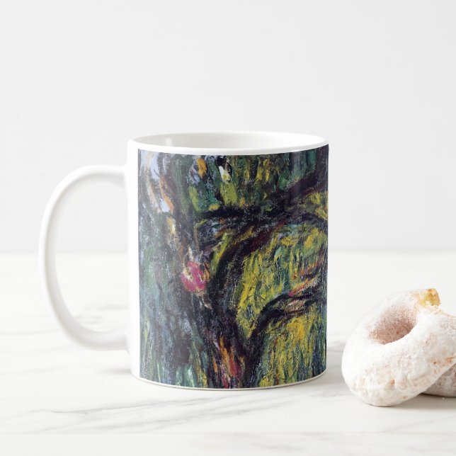 Weeping Willow von Claude Monet, Vintage Kunst Kaffeetasse (Mit Donut)