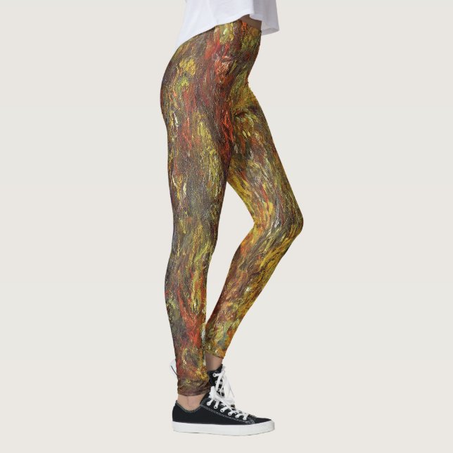 Weeping Willow von Claude Monet, Vintage Kunst Leggings (Rechts)