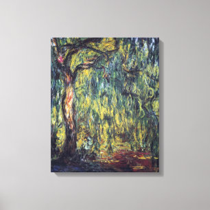Weeping Willow von Claude Monet, Vintage Kunst Leinwanddruck