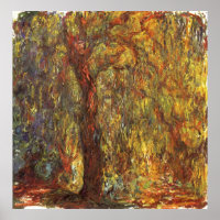 Weeping Willow von Claude Monet, Vintage Kunst