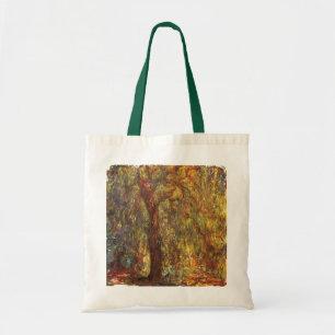 Weeping Willow von Claude Monet, Vintage Kunst Tragetasche