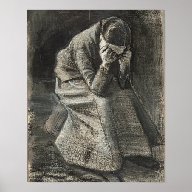 Weeping Woman 1888 Vincent van Gogh Small Poster (Vorne)