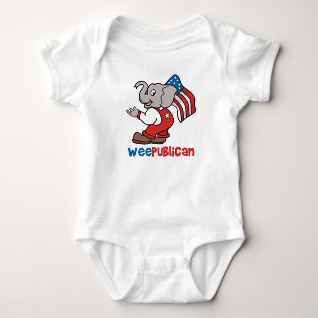 WeePublican und Flagge Baby Strampler (Vorderseite)