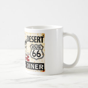 Weg 66 - 700 Meilen verlassen Straßenrandzeichen Kaffeetasse