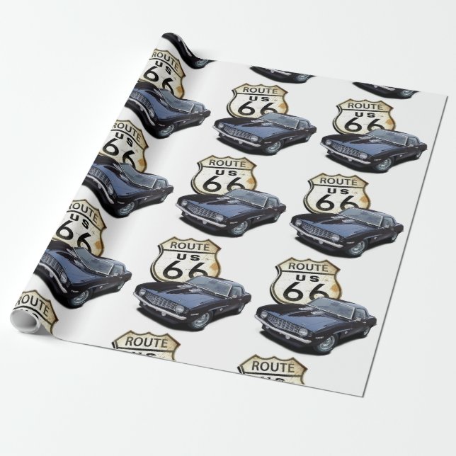 Weg 66 Camaro Geschenkpapier (Ungerollt)