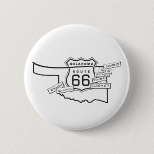 Weg 66 Oklahoma-Geschenke Button