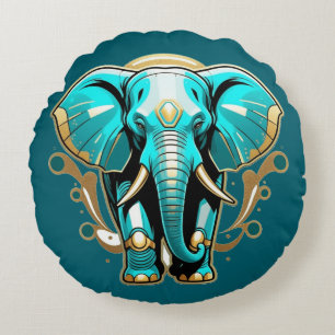 Weg als Elephant-Brushed-Polyester Rundes Kissen