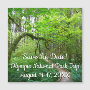 Weg Ancient Groves im Olympic-Nationalpark Magnetkarte
