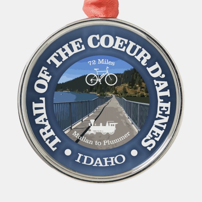 Weg des Coeur d'Alene (Radweg c) Ornament Aus Metall (Vorne)