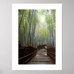 Weg durch Bamboo - Sagano, Kyoto Card Poster