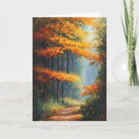 Weg durch den Herbstwald Geburtstag
