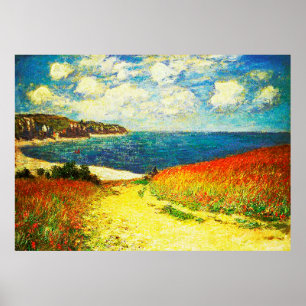 Weg durch den Mais in Pourville, 1882 Poster