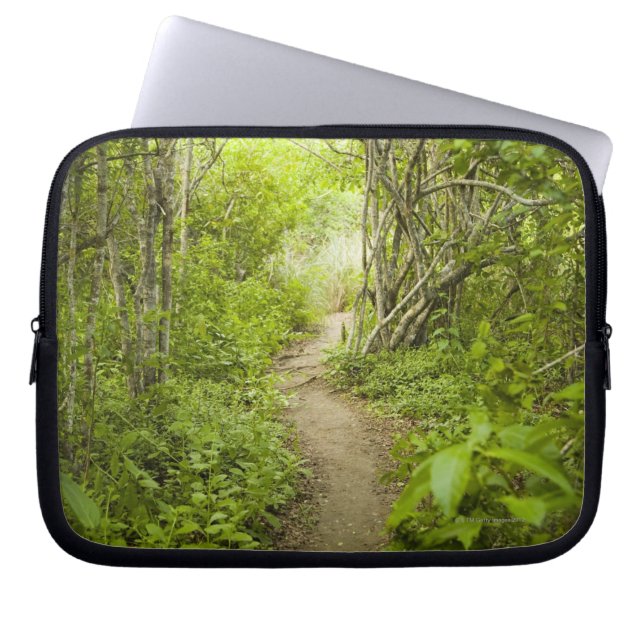 Weg durch den Wald Laptopschutzhülle (Vorderseite)