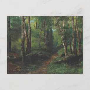 Weg durch den Wald von Gustave Courbet Postkarte