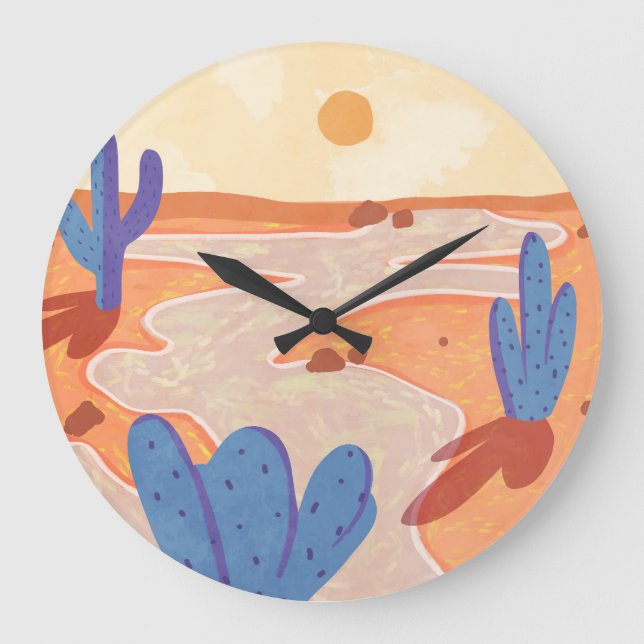 Weg durch die gemalte Wüste Große Wanduhr (Vorderseite)