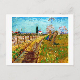 Weg durch ein Feld mit Willows Van Gogh Postkarte