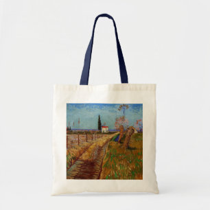 Weg durch ein Feld, Weiden von Vincent van Gogh Tragetasche