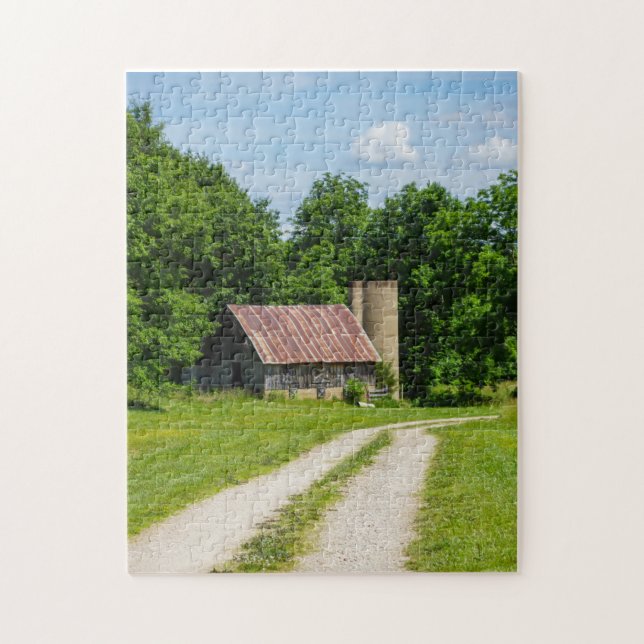 Weg durch einen Bauernhof Puzzle (Vertikal)