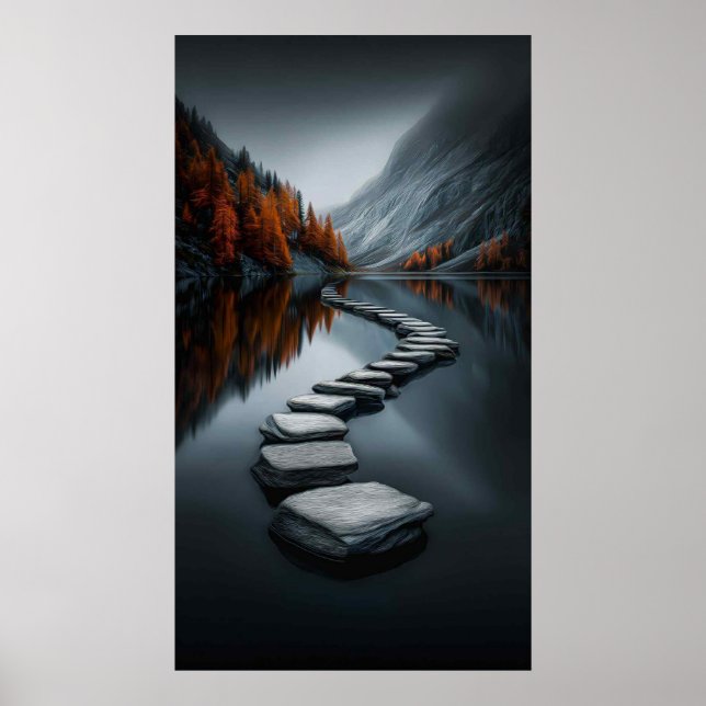 Weg durch Stille Poster (Vorne)