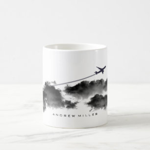 Weg fliegen/Jet-Flugzeug/personalisierter Pilot Tasse