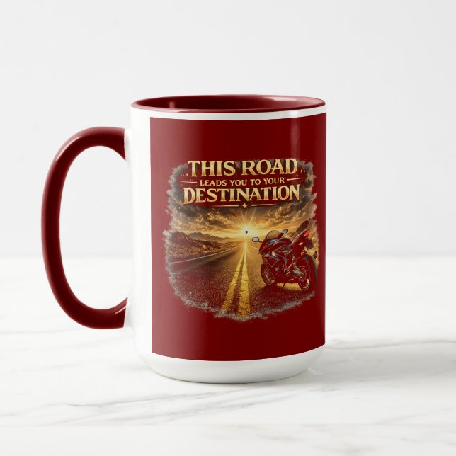 Weg führt zu Ihrem Ziel Combo-Mug Tasse (Links)