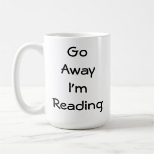Weg gehe ich lese tasse