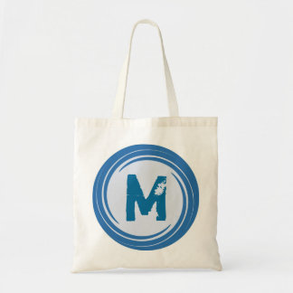 Weg gewaschen! Blaue Monogramm-Tasche Tragetasche