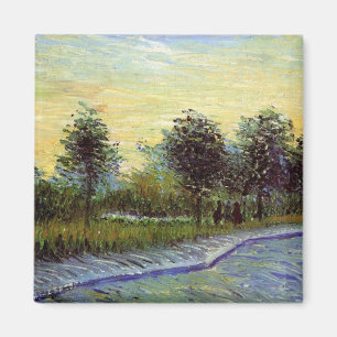 Weg im Voyer d'Argenson-Park von Vincent van Gogh Magnet