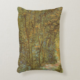 Weg im Wald von Vincent van Gogh, Vintage Kunst Zierkissen