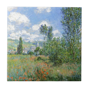 Weg in den Mohnfeldern - Claude Monet Fliese