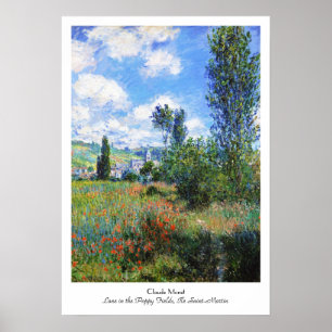 Weg in der Mohnblume fängt St Martin Claude Monet Poster