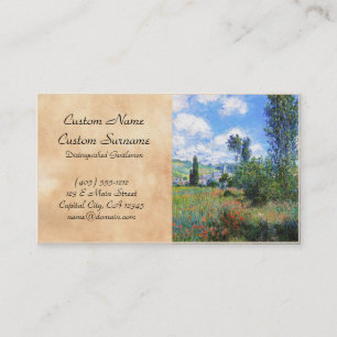 Weg in der Mohnblume fängt St Martin Claude Monet Visitenkarte