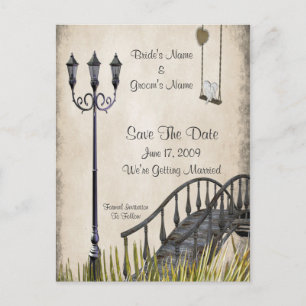 Weg in der Park-Save the Date Karte