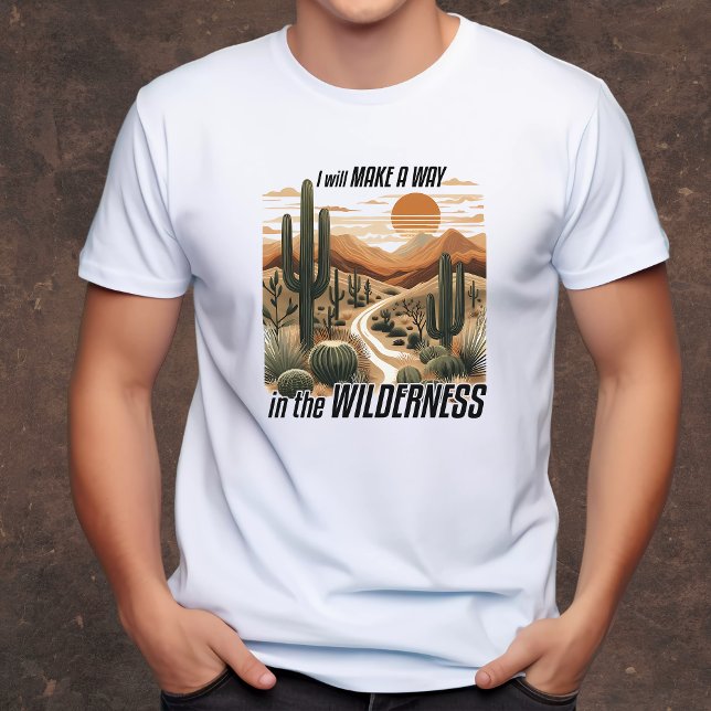 Weg in der Wildnis Christliche Männer T-Shirt (Von Creator hochgeladen)
