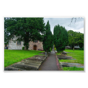 Weg in die Geschichte: Pfarrkirche St. Asaph, Wale Fotodruck