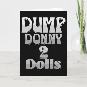 Weg mit Donny 2 Puppen Zwei Puppen Trump Zölle Hum Karte