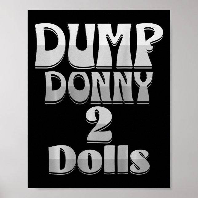 Weg mit Donny 2 Puppen Zwei Puppen Trump Zölle Hum Poster (Vorne)