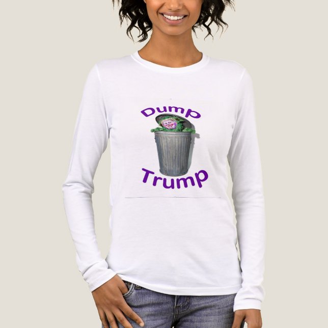Weg mit Trump Langarm Tri-Blend Shirt (Vorderseite)