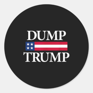 Weg mit Trump-Shirts schwarz Unisex modern politis Runder Aufkleber