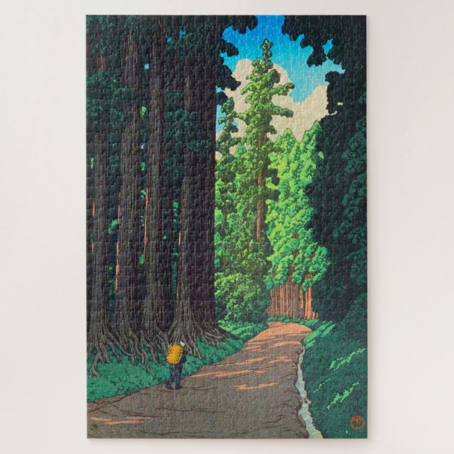 Weg nach Nikko durch Kawase Hasui, japanische Kuns Puzzle (Vertikal)