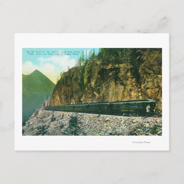 Weg nördlich von Rocky Point, White Pass & Yukon Postkarte (Vorderseite)