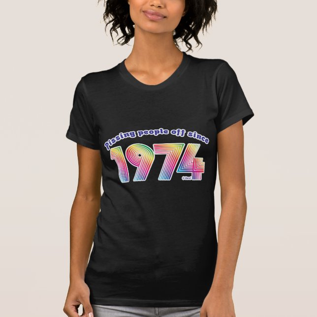 Weg Pissing Leute seit 1974 T-Shirt (Vorderseite)