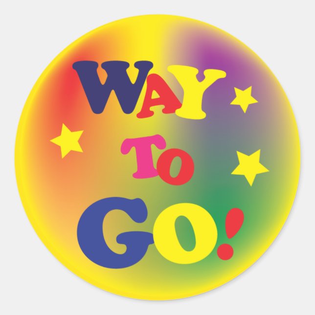 Weg Runder Aufkleber (Vorderseite)