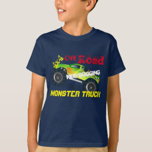 Weg Straße vom coolen Monster-LKW T-Shirt