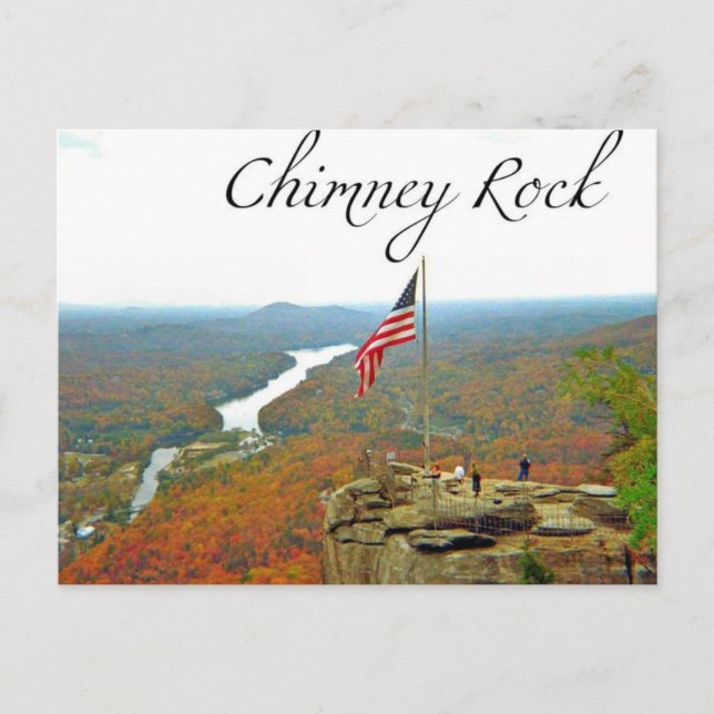 Weg über den Chimney Rock Postkarte (Vorderseite)