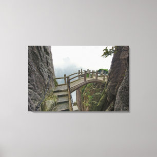 Weg und kleine Brücke, Gelber Berg, Leinwanddruck